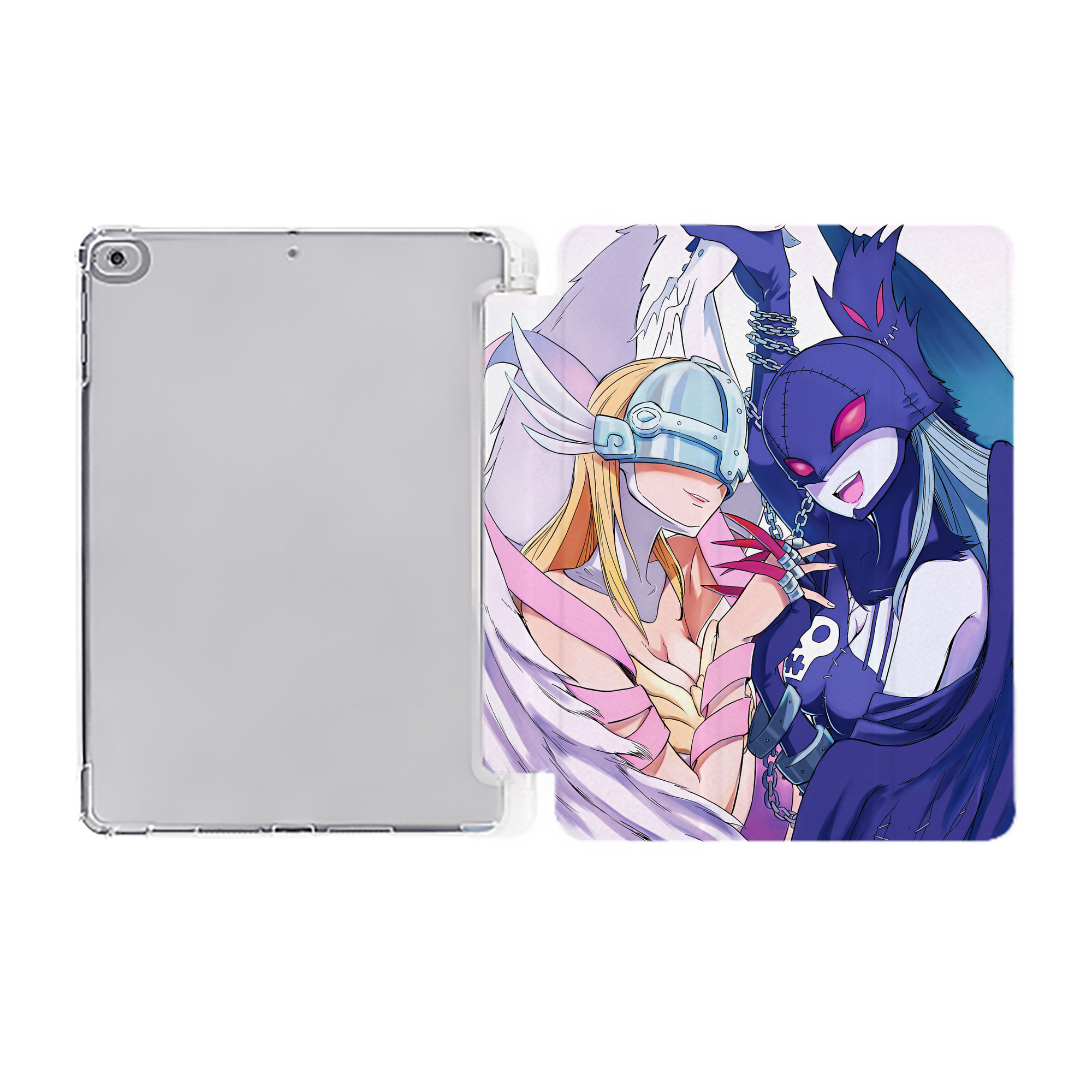 （画像用） Digimon デジタルモンスター/デジモン IPad ケース ペン収納付き 三つ折りスタンド PUレザー×シリコン 対応機種9.5/10.5/10.9インチ
